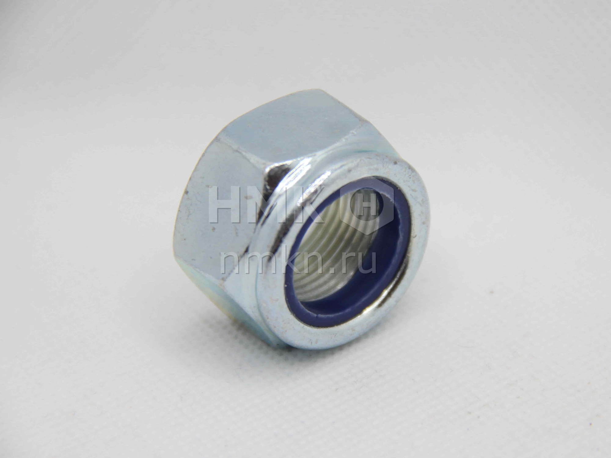 Гайка М20х1,5 DIN 985 с синим нейлоновым кольцом (цинк) гайка м20х1,5 din 985 с синим нейлоновым кольцом (цинк) в интернет-магазине НМК